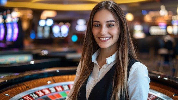 Roda American Roulette dengan 38 slot di studio live ligamansion2